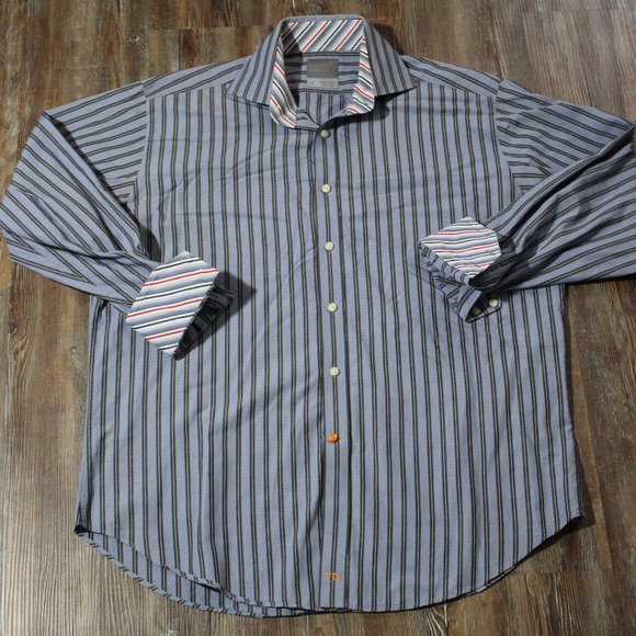 thomas dean flip cuff casual button down shirt, good condition - Picture 1 of 4